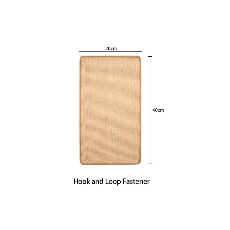 Couch Cat Scratch Guards Mat Hook and Loop Fastener Cat Scraper for Cats Tree Cat Scratcher Sisal Sofa Mats Furniture Protector