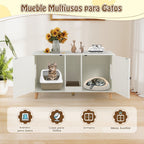 Gabinete Para Caja De Arena De Gatos Tabla De Rascar Casa De Gatos De Interior 108 X 50 X 60 Cm