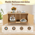 Gabinete Para Caja De Arena De Gatos Tabla De Rascar Casa De Gatos De Interior 108 X 50 X 60 Cm
