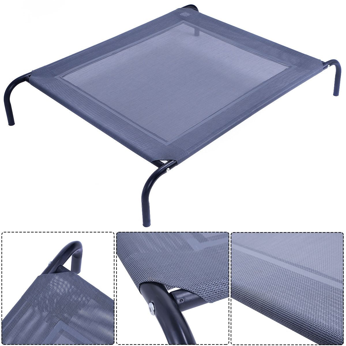 Cama Mascota Perro Gato Para Exterior Jardin Terraza Dormir Cama Elevada 110 X 80 X 18 Cm