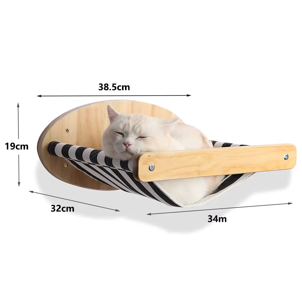 Striped Cat Hammock - Sweetypaws Catwall Elements