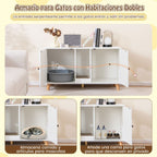 Gabinete Para Caja De Arena De Gatos Tabla De Rascar Casa De Gatos De Interior 108 X 50 X 60 Cm