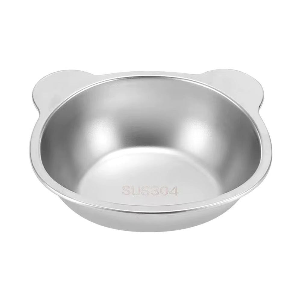 Raised Cat Bowls Tilted Neck Guard Cat Food Bowl 304 Stainless Steel Shatter-Resistant Elevated 15° Pet Supplies for Puppy Cat