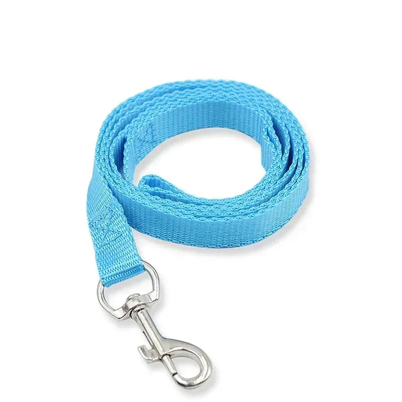 7 Colors 1.5Cm Nylon Pet Dog Leash Harness Dog Collar Walking Training Leash Cats Dog Harness Collar Leash Strap Belt