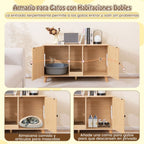 Gabinete Para Caja De Arena De Gatos Tabla De Rascar Casa De Gatos De Interior 108 X 50 X 60 Cm