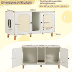 Gabinete Para Caja De Arena De Gatos Tabla De Rascar Casa De Gatos De Interior 108 X 50 X 60 Cm