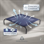 Cama Mascota Perro Gato Para Exterior Jardin Terraza Dormir Cama Elevada 110 X 80 X 18 Cm