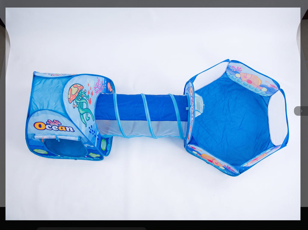 Parque de Juegos 3 en 1 para Gatos y Perros – Tienda de Campaña, Túnel Interactivo y Piscina de Bolas Plegable