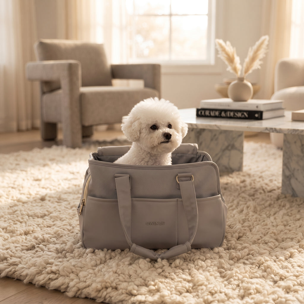 Bolso Transportín Vintage de Algodón Acolchado con Base Rígida | CloudTote