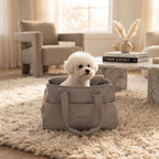 Bolso Transportín Vintage de Algodón Acolchado con Base Rígida | CloudTote