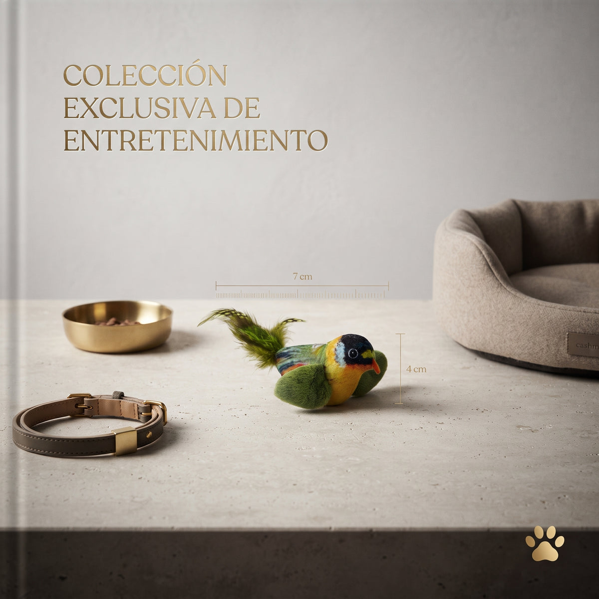 Pájaro Interactivo con Sonido para Gatos – Juguete de Peluche
