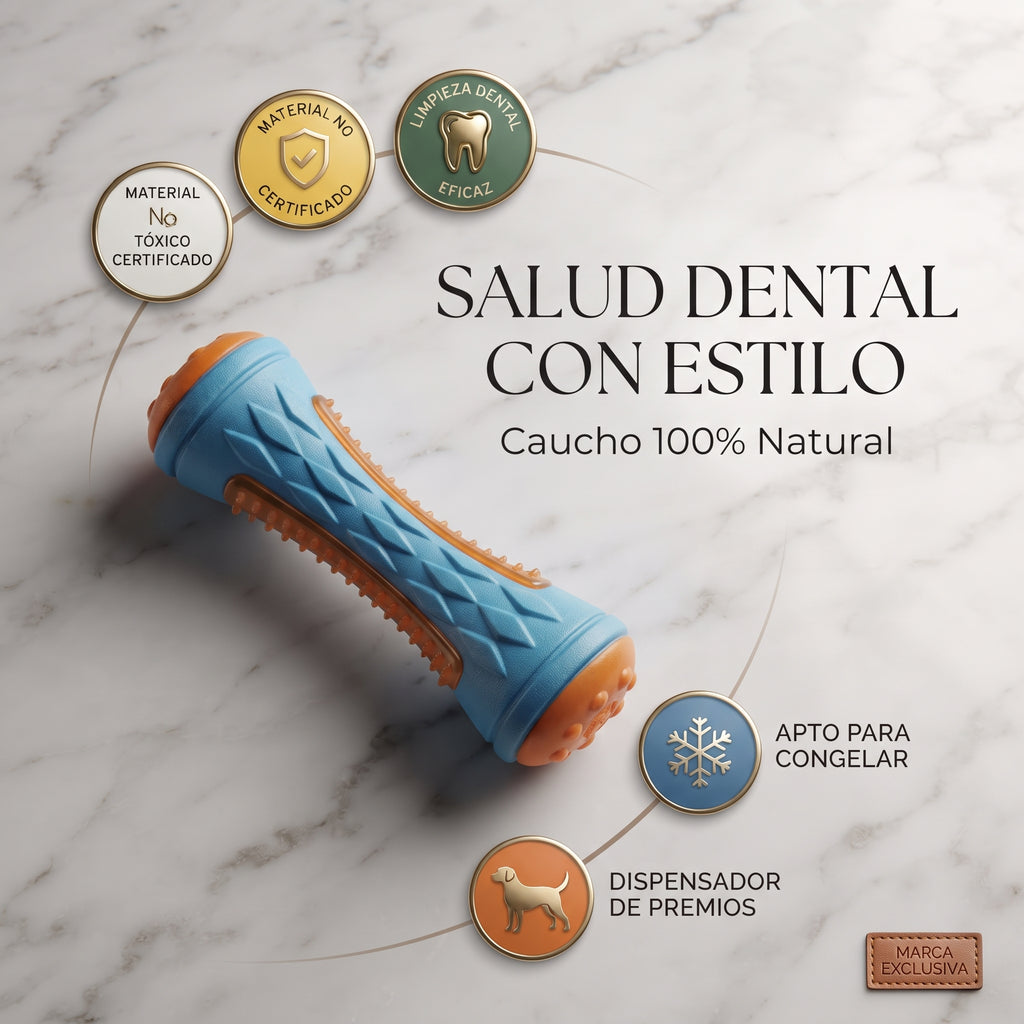 Juguete Mordedor Ultrarresistente de Caucho para Perros | Limpieza Dental