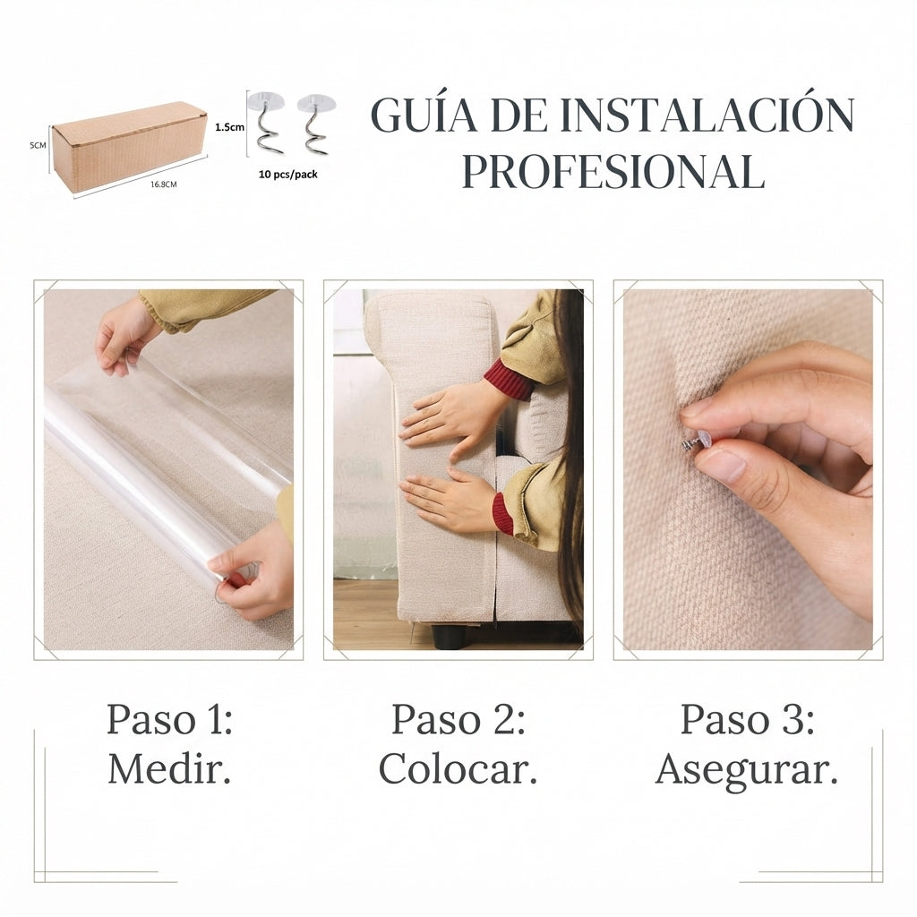 Protector Transparente Anti-Arañazos para Sofás y Muebles (Pack de 2)