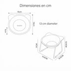 Comedero Elevado de Acero Inoxidable con Inclinación de 15° para Gatos