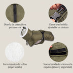 Chaqueta de Invierno Térmica e Impermeable para Perros – Abrigo Acolchado con Forro Polar y Bandas Reflectantes