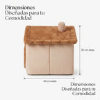Casita Cueva Térmica 2 en 1 para Perros Pequeños y Gatos – Cama Nido Plegable y Lavable de Felpa