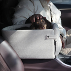 Asiento de Coche para Perros y Gatos para Consola Central | Cama de Viaje Portátil y Segura