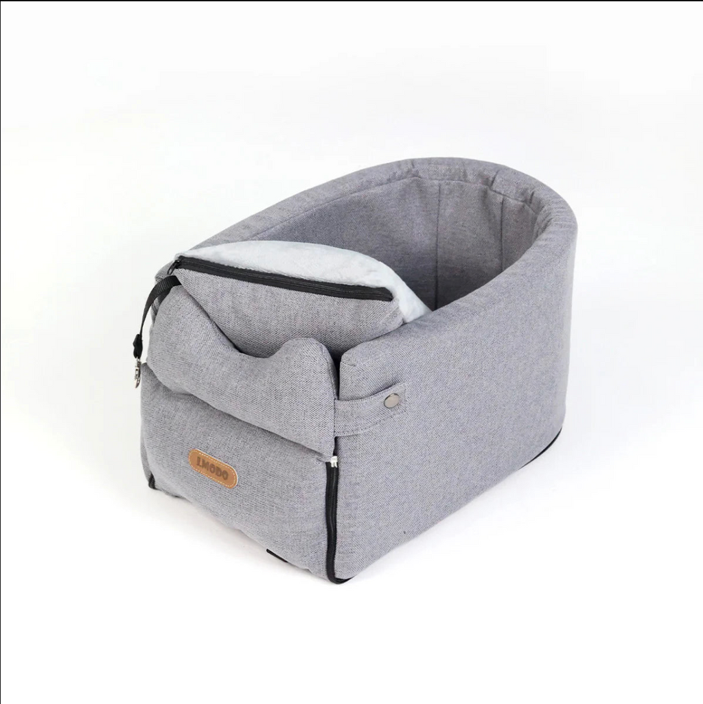 Asiento de Coche para Perros y Gatos para Consola Central | Cama de Viaje Portátil y Segura