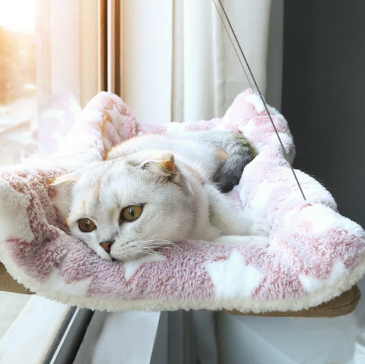 Hamaca Colgante de Ventana para Gatos | Cama Flotante y Asiento de Sol (Soporta hasta 20 kg)