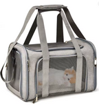 Bolsa de Transporte Homologada para Mascotas – Transportín Transpirable para Perros y Gatos (Cabina de Avión, Tren y Coche)