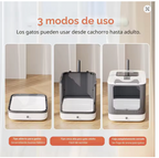 Arenero Cerrado para Gatos con Cajón Deslizante – Bandeja Sanitaria con Doble Entrada/Salida Antisalpicaduras y Pala Higiénica