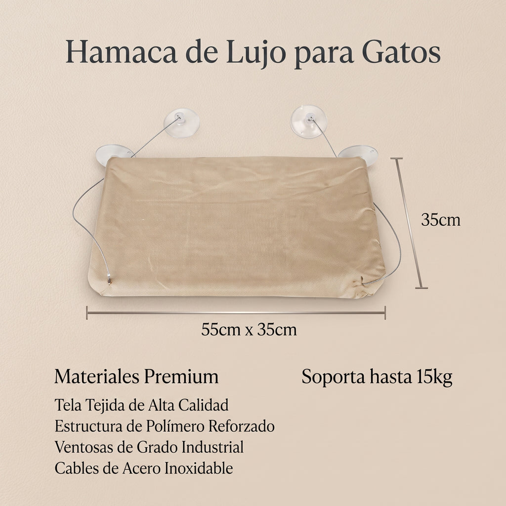 Hamaca Colgante de Ventana para Gatos | Cama Flotante y Asiento de Sol (Soporta hasta 20 kg)
