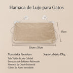 Hamaca Colgante de Ventana para Gatos | Cama Flotante y Asiento de Sol (Soporta hasta 20 kg)