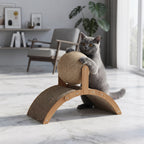 Rascador Giratorio de Sisal y Madera para Gatos | Diseño Estético 2 en 1