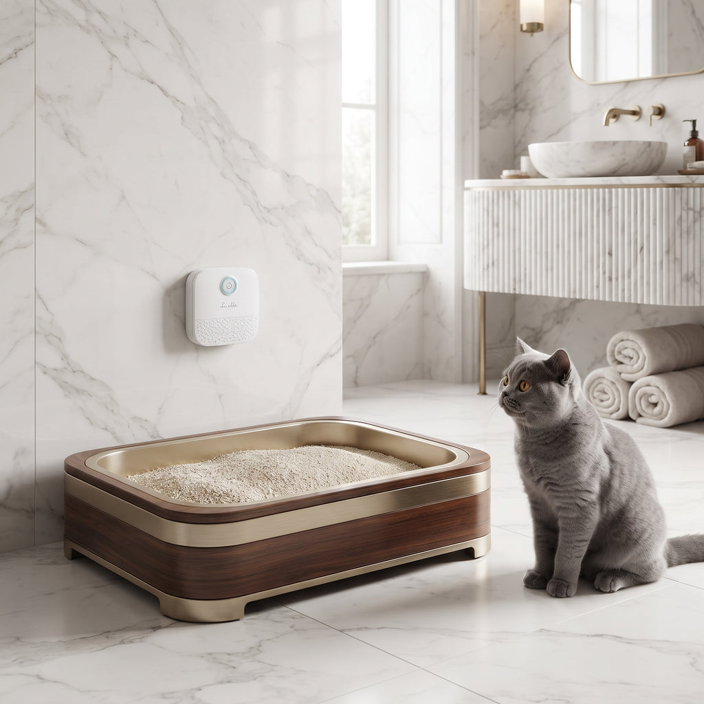 Purificador y Desodorizador Inteligente para Areneros de Gatos (4000 mAh) – Neutralizador de Olores y Polvo