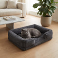 Cama Sofá Ortopédica Antiestrés para Perros y Gatos – Colchón Ergonómico de Pana Acolchada con Funda Extraíble y Lavable