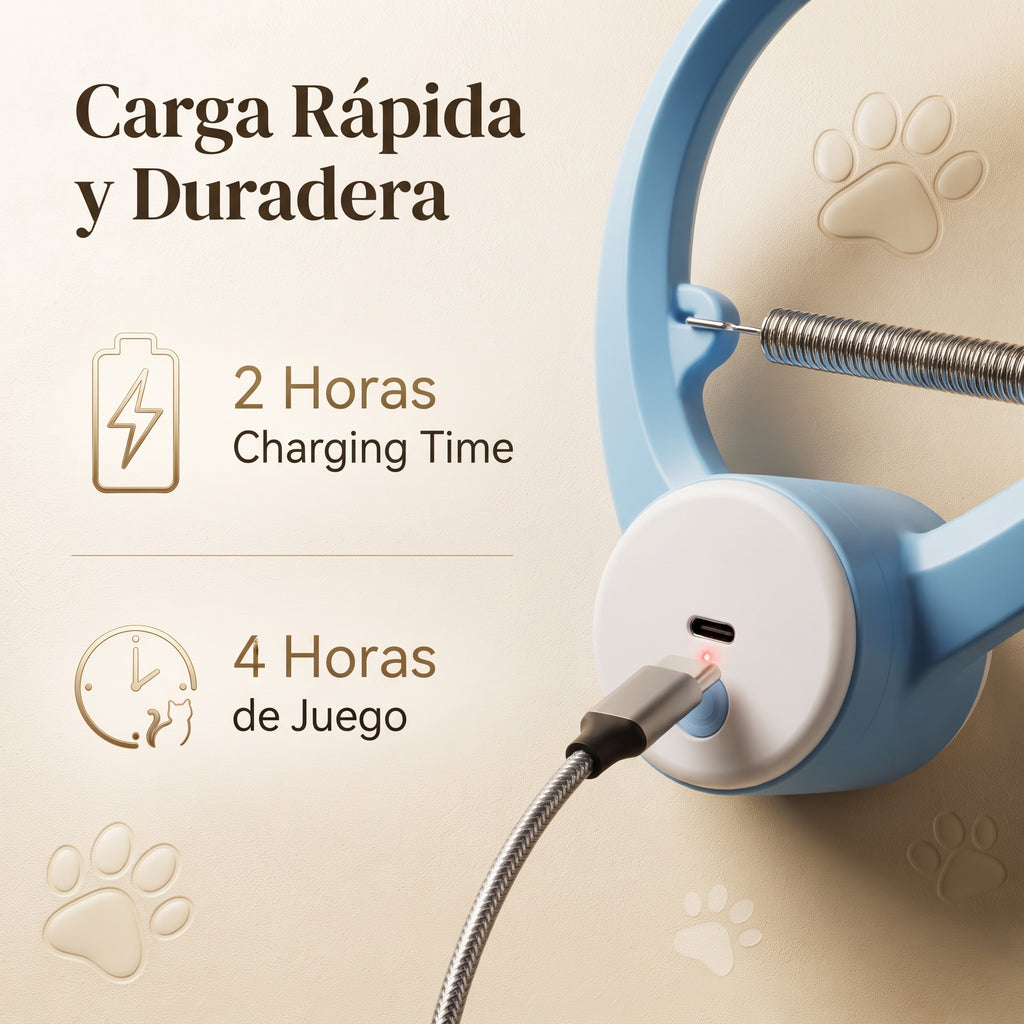 Juguete Interactivo Eléctrico y Recargable con Plumas para Gatos