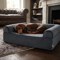 Cama De Gel Refrescante Para Perros Con Fondo Antideslizante Soporte De Espuma Gruesa De 2 Capas Funda Extraíble 102 X 81 X 30,5 Cm Gris