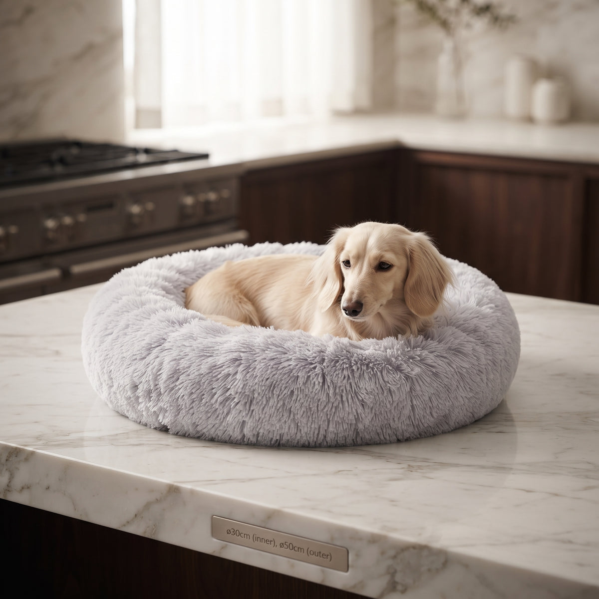 Cama Tipo Donut Para Perros Y Gatos (50 x 50 x 20 cm)