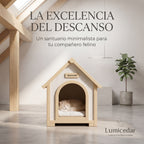 Caseta de Madera Maciza para Perros Pequeños y Gatos – Casa Refugio de Interior y Exterior con Tejado a Dos Aguas