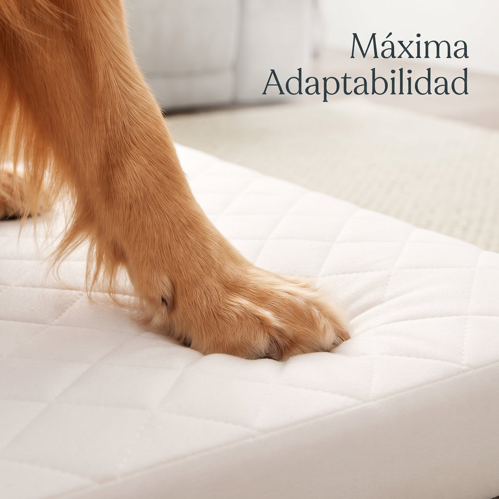 Cama Ortopédica Para Perros Cesta Para Perros Con Almohada En 3 Lados, Funda Extraíble Y Lavable Base Antideslizante 90 X 69 X 18 Cm Beige