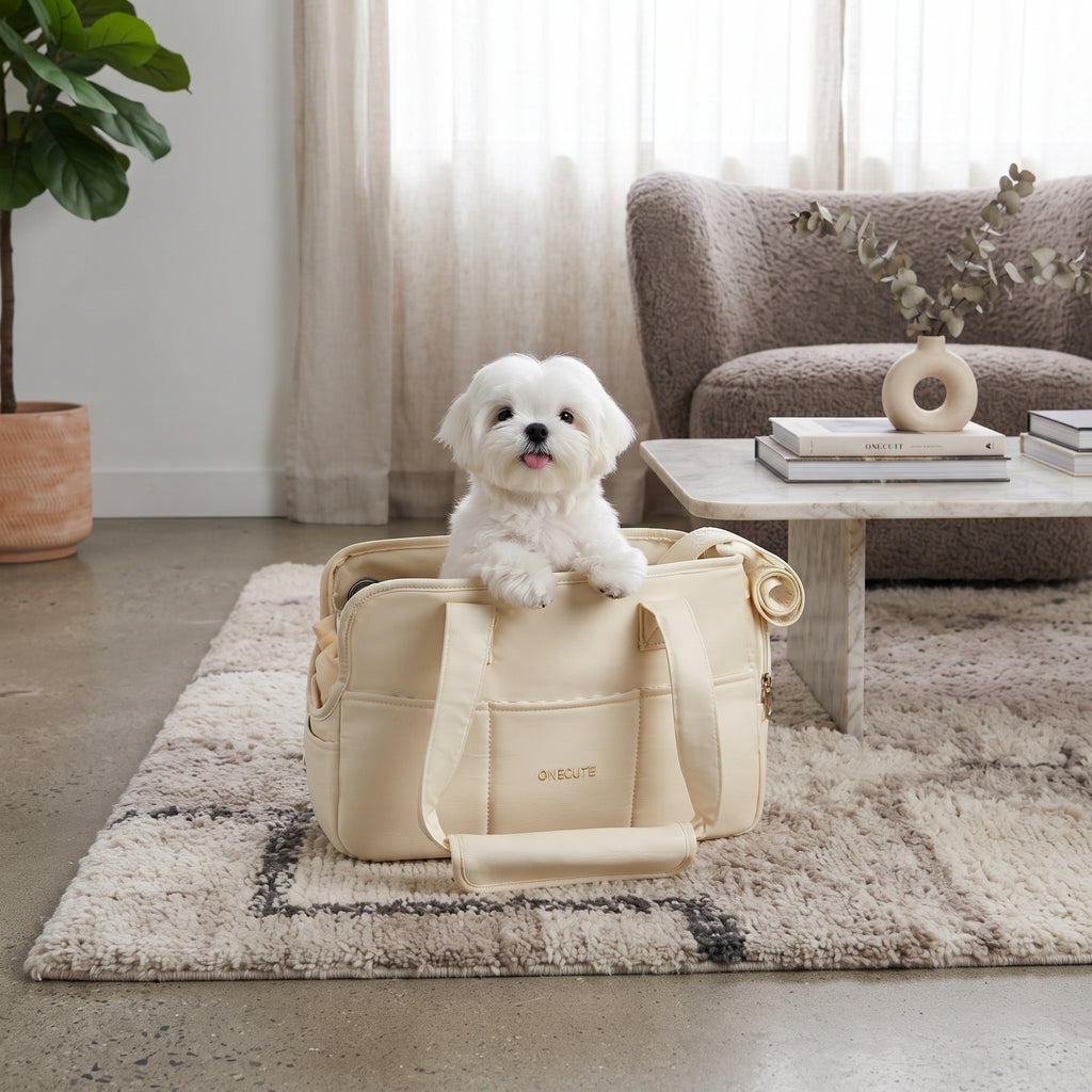 Bolso Transportín Vintage de Algodón Acolchado con Base Rígida | CloudTote