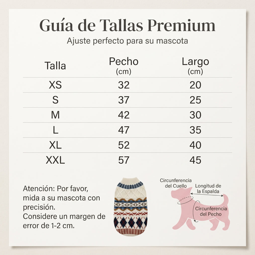 Jersey Vintage de Punto con Cuello Alto para Perros y Gatos