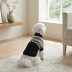 Jersey Vintage de Punto con Cuello Alto para Perros y Gatos