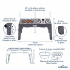 Comedero Elevado Regulable para Perros (5 Alturas) – Estación 3 en 1 con Plato Antivoracidad, Bebedero Antigoteo y Cuenco de Acero Inoxidable