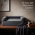 Cama De Gel Refrescante Para Perros Con Fondo Antideslizante Soporte De Espuma Gruesa De 2 Capas Funda Extraíble 102 X 81 X 30,5 Cm Gris