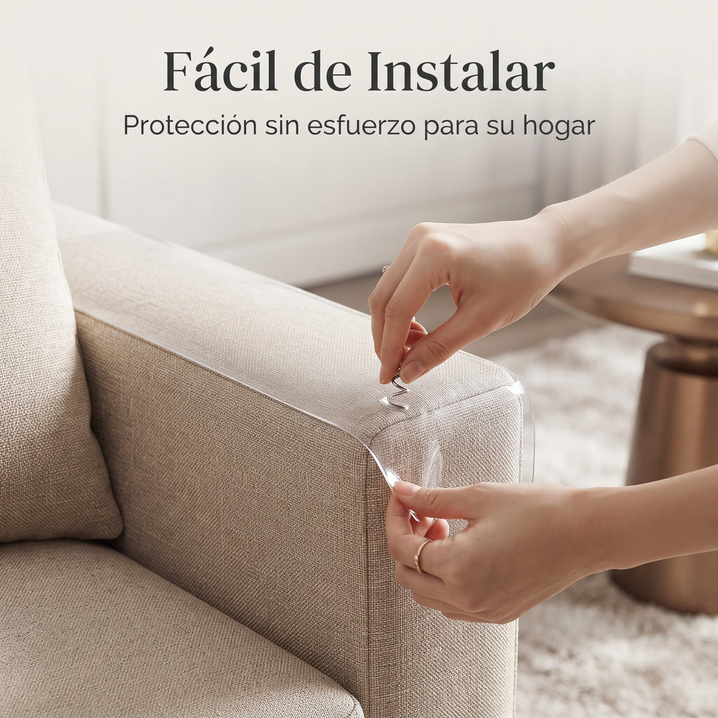 Protector Transparente Anti-Arañazos para Sofás y Muebles (Pack de 2)