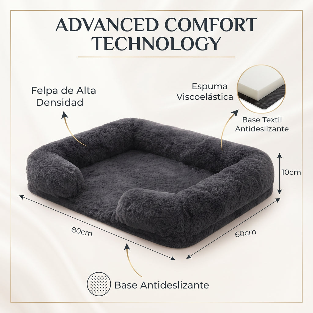 Cama Ortopédica Calmante CloudBed Ortho Plush para Perros