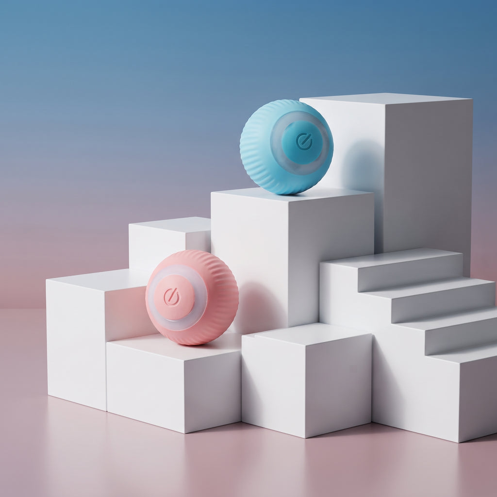 Pelota Interactiva Inteligente para Gatos – Juguete Rodante Automático con Sensor de Obstáculos y Recarga USB