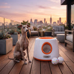 Lanzador Automático de Pelotas de Tenis para Perros – 3 Distancias Ajustables y Batería Recargable