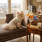 Jersey de Punto Vintage para Perros y Gatos – Suéter Cálido de Invierno con Estampado Jacquard Nórdico