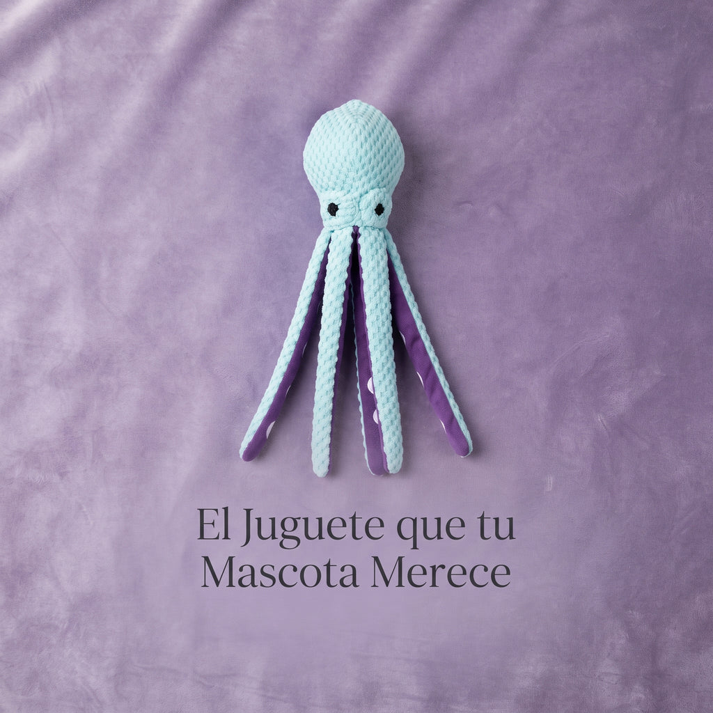 Juguete de Peluche Interactivo con Sonido en Forma de Pulpo para Perros