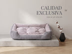 Cama Sofá Acolchada para Mascotas – Nido Térmico 4 Estaciones con Bordes Elevados para Perros y Gatos