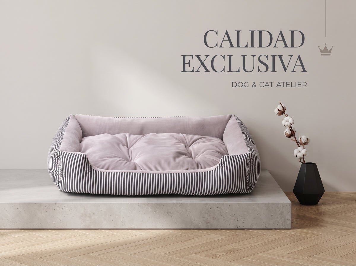 Cama Sofá Acolchada para Mascotas – Nido Térmico 4 Estaciones con Bordes Elevados para Perros y Gatos