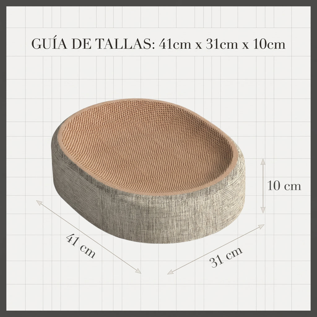 Cama Rascador Elevada de Sisal para Gatos | Nido de Descanso y Juego Antideslizante