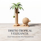 Rascador Torre con Diseño de Palmera de Coco y Sisal para Gatos